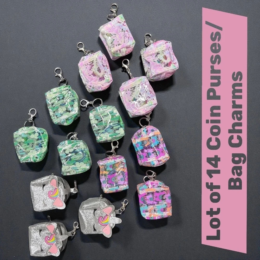 Adorable 14-Piece Keychain Set: Unicorn, Llama, Cactus Mini Backpacks & More!